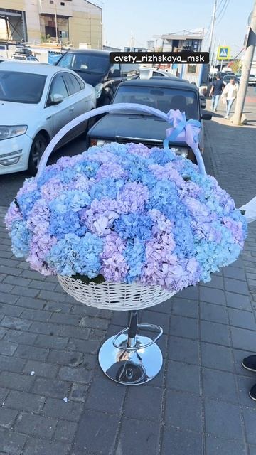 101 гортензия в корзине #цветы #florist #россия #гортензии #р