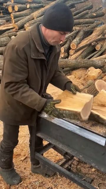 Splitting firewood #shorts