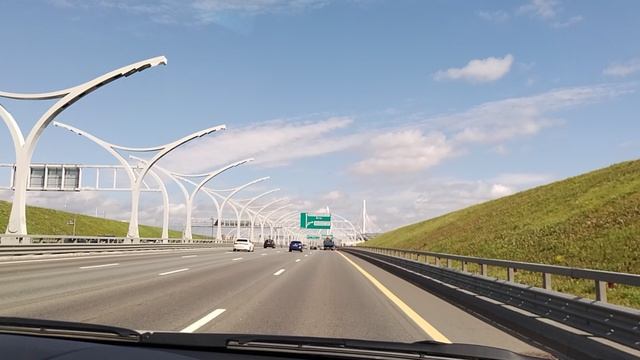Западный скоростной диаметр, Петербург, июль 2023. Видео №3.