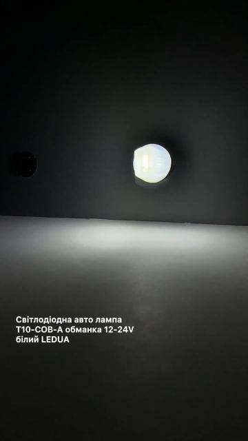 Світлодіодна авто лампа T10-COB-А обманка 12-24V білий LEDUA