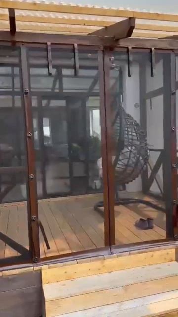 Мягкие окна. Маскитная сетка ПВХ. #window #беседка #веранд?