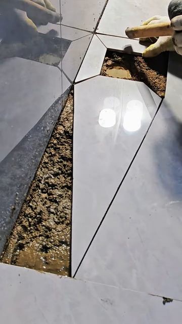 Installing bathroom floor tiles #shorts