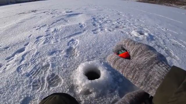 Зимняя рыбалка на безмотылку, балансир, жерлицы. Рыбалка зимой на пруду.