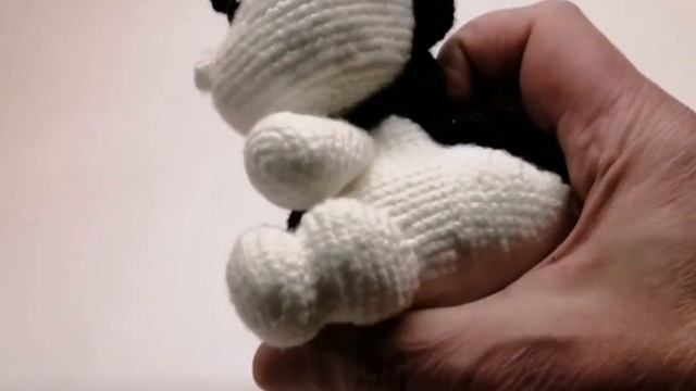 Дракон игрушка мягкая вязаная (белый). Ручная работа.
