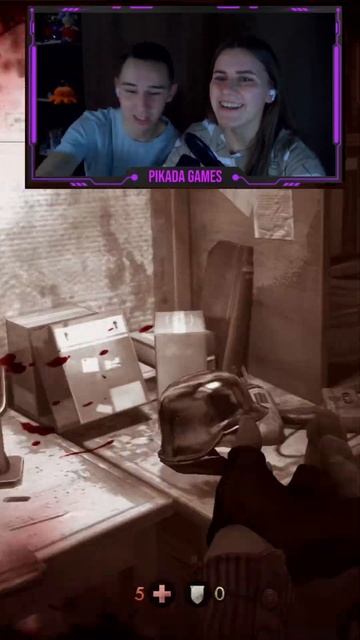 Скил-кидать гранаты😂▶Жена играет в Wolfenstein The New Order #gami