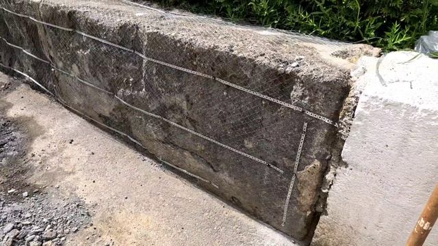 Опорная стена из шлака.🏠