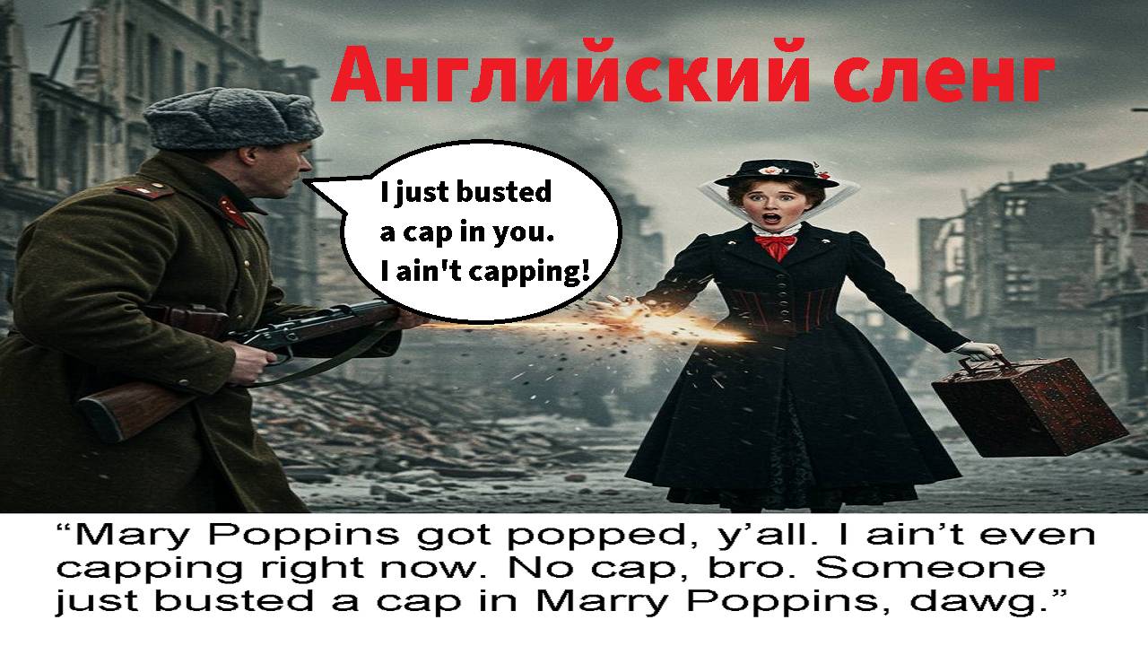 Английский сленг - capping, no cap, bust a cap, get popped, dawg