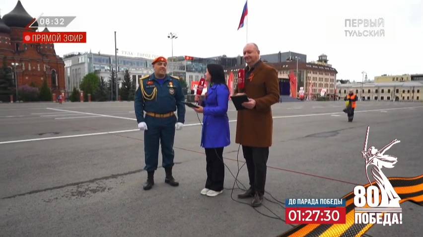 Интервью Федора Бурмистрова на Параде ко Дню Победы