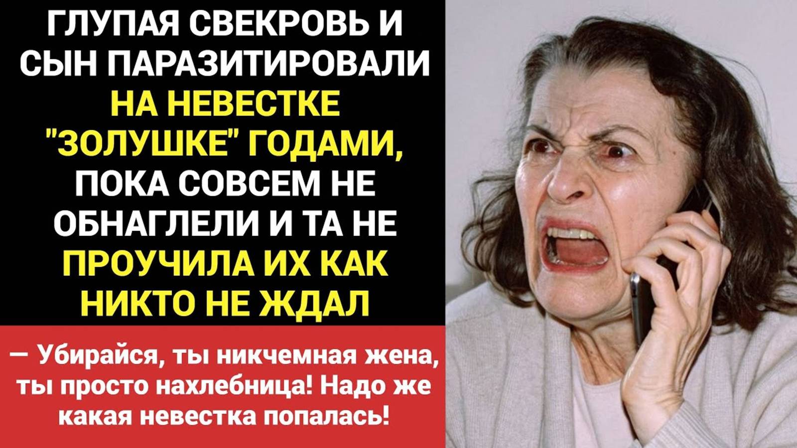Истории из жизни. Глупая Свекровь и Муж ПАРАЗИТИРОВАЛИ на Невестке Золушке Год Пока не ОБНАГЛЕЛИ!