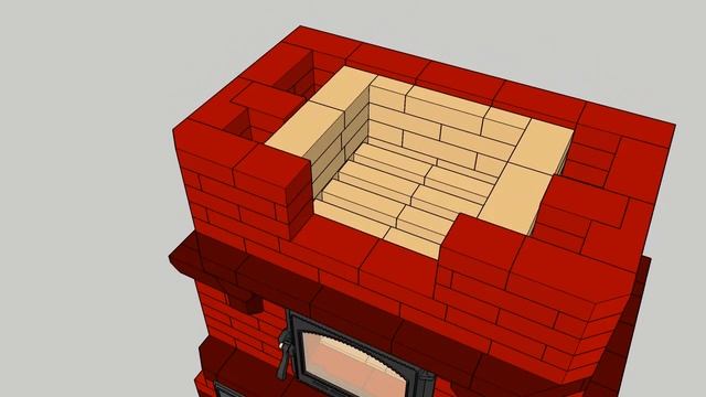 Печь  отопительная 5 на 3,5 кирпича с хлебной камерой. Проект с порядовкой.