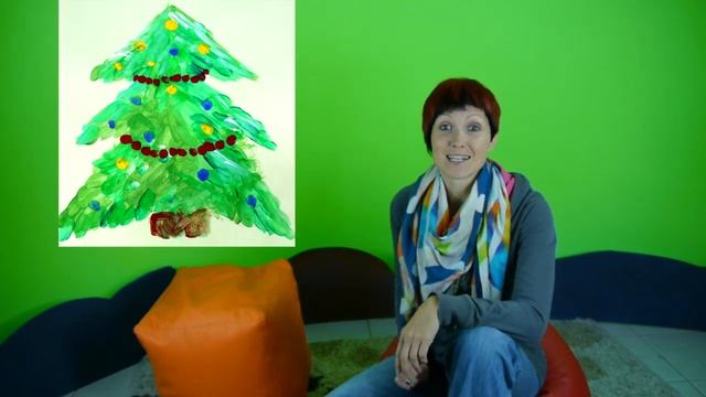 Пальчиковые краски на Новый Год. Развивающее видео.