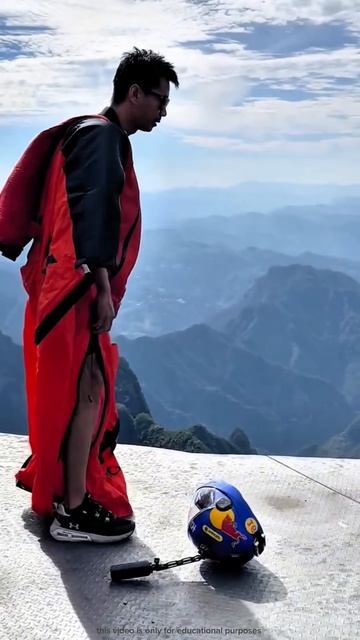 jumped with parachute from mountain #shortsvideo