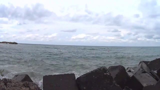 Дивноморское. Пляж санатория Голубая даль. Архив