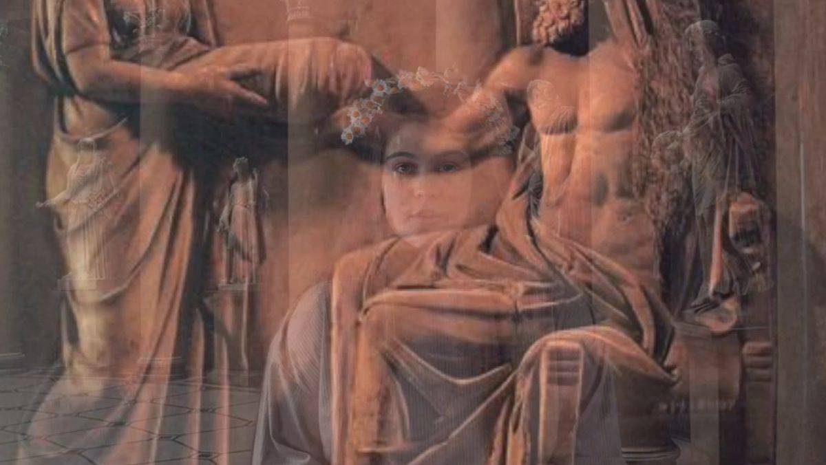 «Греческие поэтессы»:  Коринна, «Состязание Геликона с Кифероном»