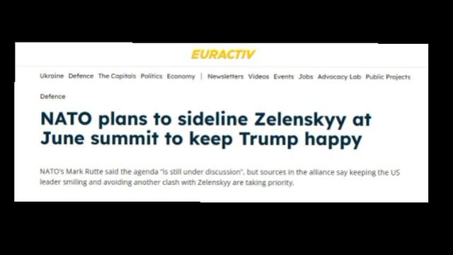 ‼️🇺🇸🇺🇦 Зеленского не позовут на предстоящий саммит НАТО, чтобы не раздражать Трампа — Euractiv