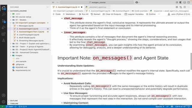 6 -Understanding on_messages and run Function Properties & Usage Explained