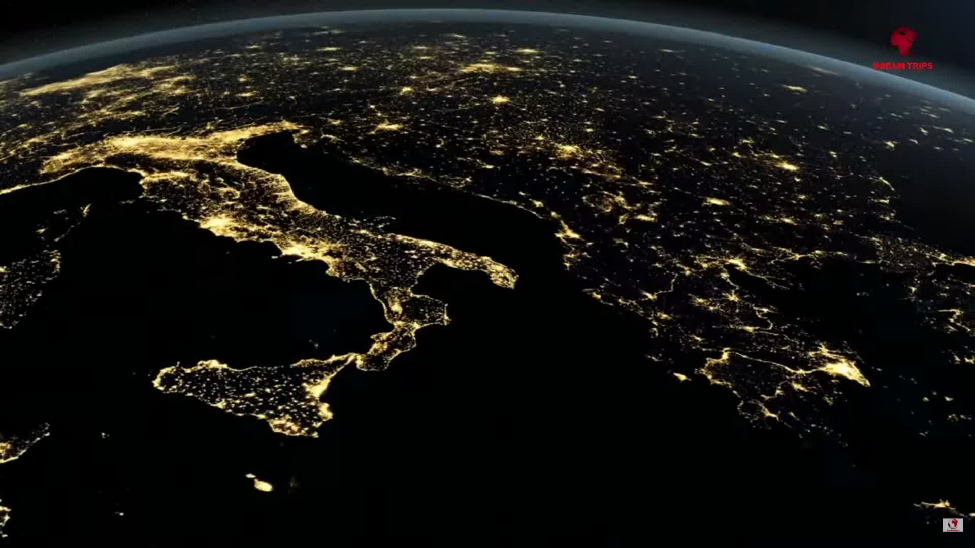 Вид на Землю ночью из космоса / View of Earth from space. Spacewalk / ISS online