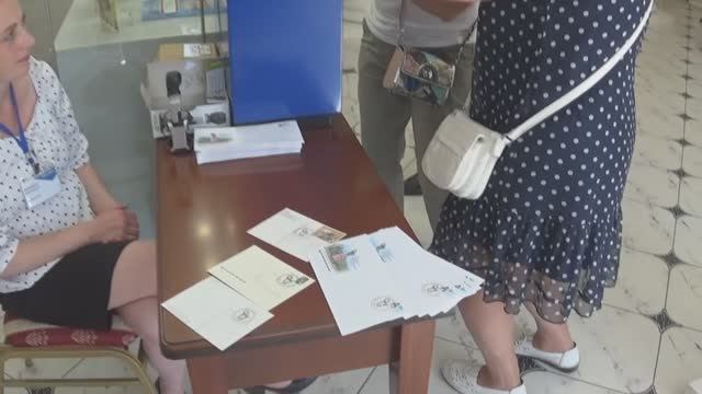 Проведение специального гашения "450 лет обретения мощей Ефрема Новоторжского"