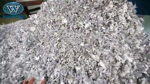 Одновальный шредер и дробилка для измельчения алюминиево-пластиковых отходов, пленок
