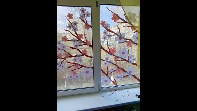 Весеннее оформление окон или на 9 мая