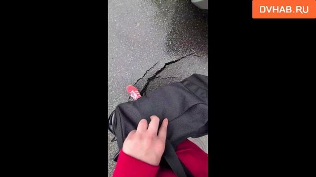 Яма образовалась на Амурском бульваре