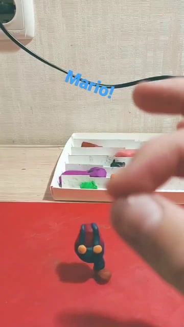 всем привет леплю mario Марио из пластилина#марио#игра