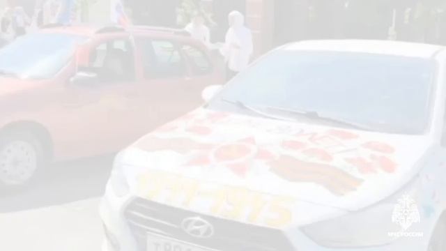 Сотрудники 14 ПСЧ г. Кизляр приняли участие в автопробеге "Спасибо деду за Победу"