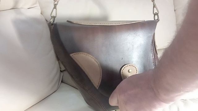 Дизайнерская сумка из кожи ручной работы
