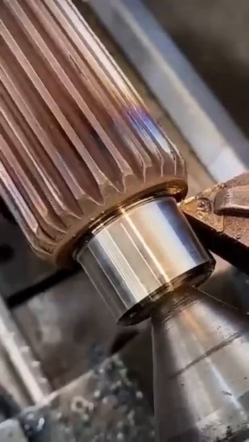 Lathe machine Bearing￼ shape cutting #foryou #machine #lathemachine #worldmachines #machineshop ￼