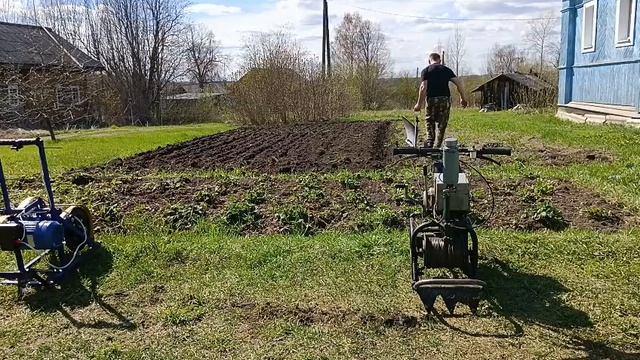 technica Готовим огород к посадкам как пахать мотолебёдкой весной (пошагово)