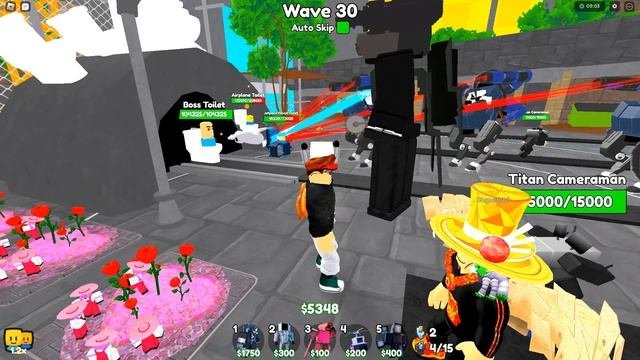 эксперемент:пройти хард мод с авто скипам Toilet Tower Defense