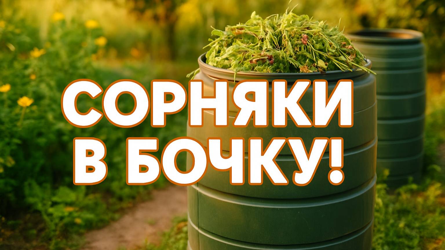 Сорняки в бочку? Простая хитрость, чтобы не проросли!