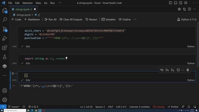 Генератор сложных паролей на Python в 2 строки кода