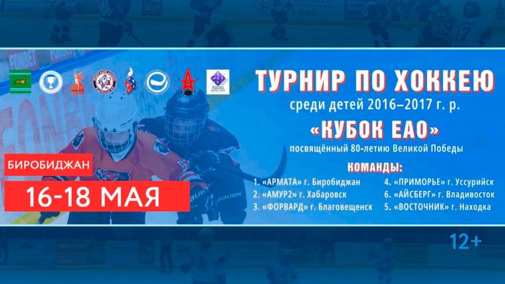 Прямая трансляция с турнира по хоккею "Кубок ЕАО" среди детей 2016 - 2017 (г. Биробиджан, 16-18 мая)