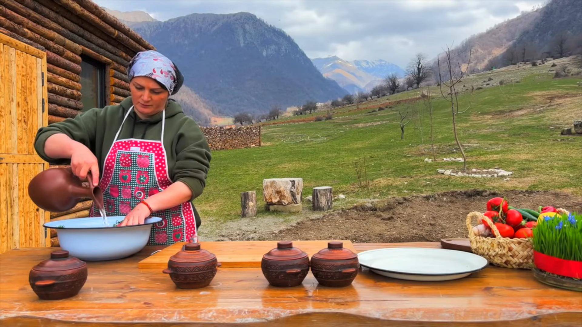 Сытный суп из двух рыб! Кулинария далекой деревни Азербайджанская Кухня Деревенская Кухня  Рецепты
