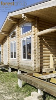 Дом из оцилиндрованного бревна 240 мм.
Подготовка к отделке.