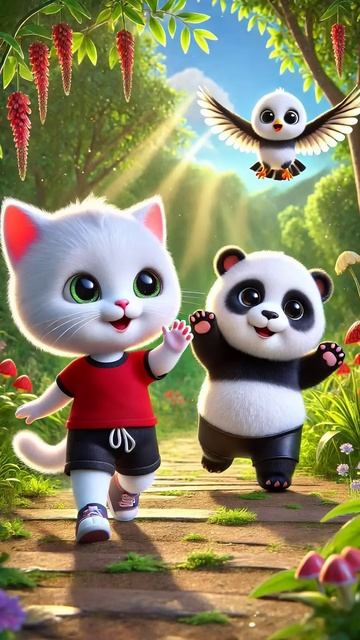 Kittu aur panda #amazing #cat