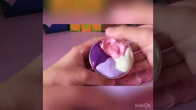 смешиваю 4 слайма в мини формате /Жанна Slime