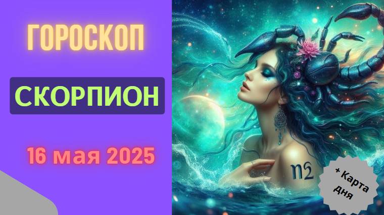 ♏ СКОРПИОН – ГОРОСКОП НА СЕГОДНЯ 16 МАЯ: СИЛА В ГЛУБИНЕ