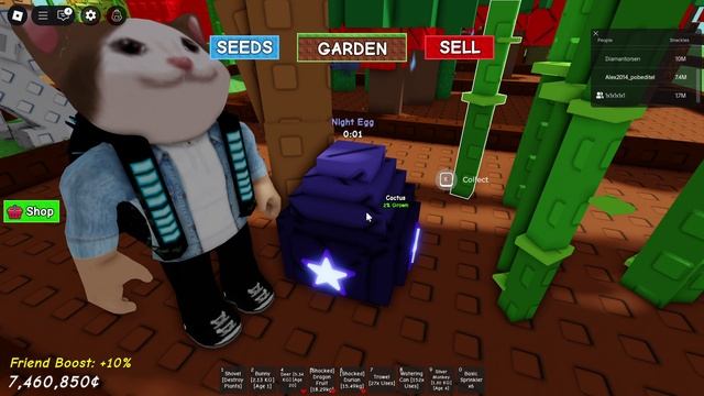 Roblox вырасти сад открываем ночные яйца