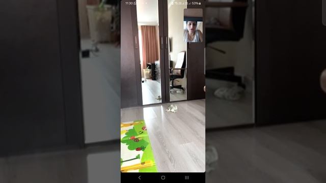 На видео связи с бабушкой Олей