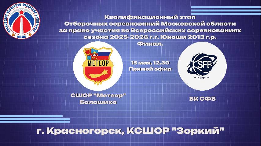 Квалификационные соревнования юноши 2013 г.р.