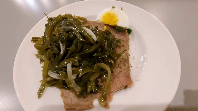 Морская капуста, яйцо и мясо (2)