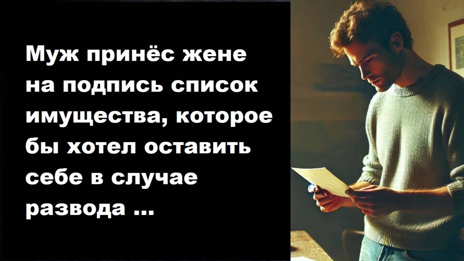 Истории из жизни. А имущество он уже поделил Аудио рассказы, Жизненные истории слушать