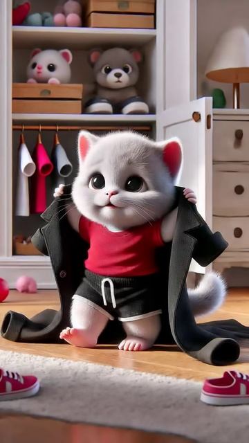 Kittu aur uske papa #amazing #cat