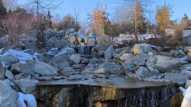 Японский сад в снегу. Краснодар