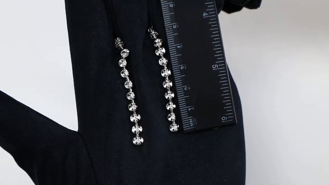 Серьги из белого золота Александра с бриллиантом 1021817сб