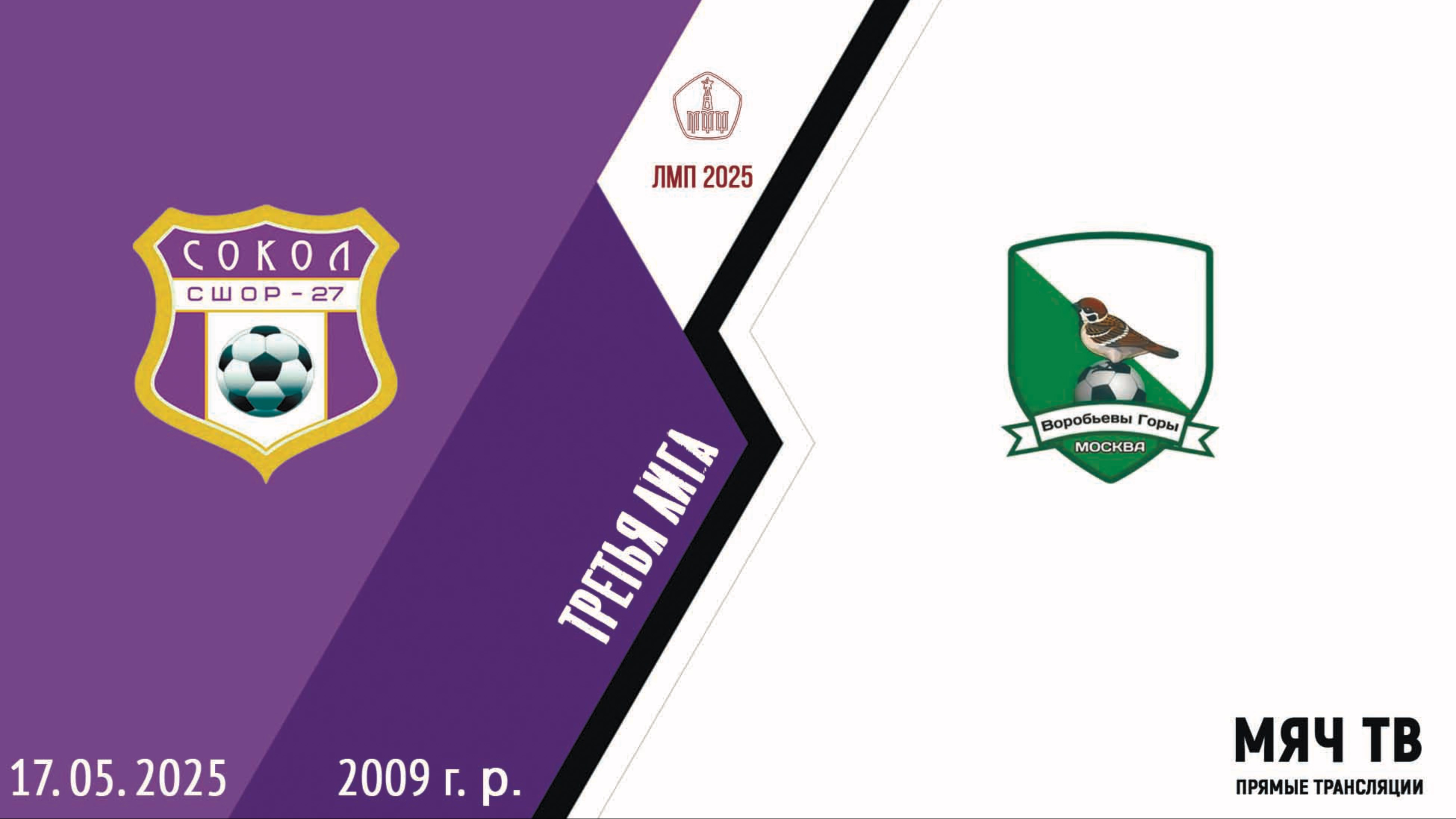 МФА Красносельский 2009 vs Воробьёвы горы 2009  (Начало 17.05.2025 в 18-20)