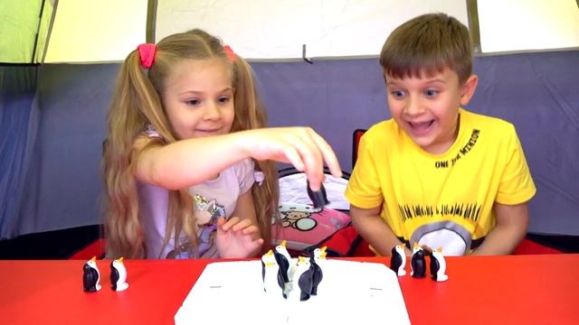 Диана и Рома -Диана и Рома учатся веселится. 24 часа в Палатке Челлендж