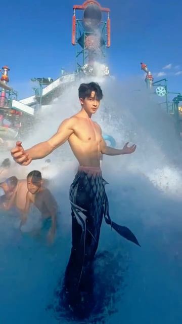 handsome boy become mermaid #shorts